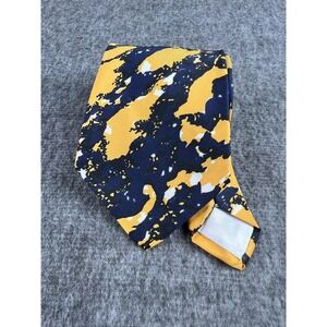 Vintage Superba Tie Mens One Size Yellow Blue Camouflage Polyester Necktie